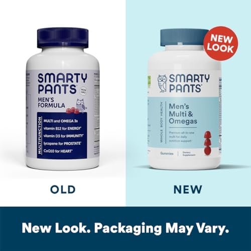 SmartyPants Multivitamin For Men, Gummies: Omega 3 Fish Oil (EPA/DHA ...