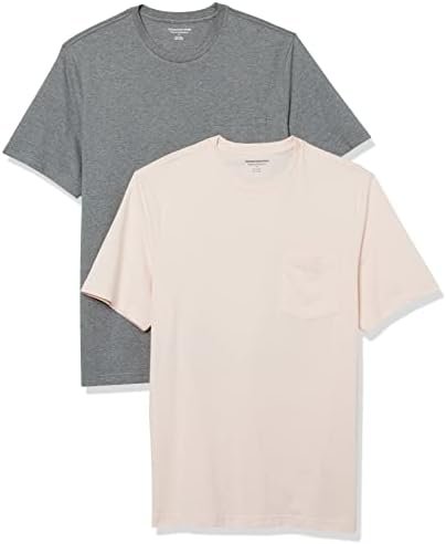 Essentials Men's Regular-Fit Short-Sleeve Crewneck Pocket T-Shirt,  Pack of 2 - Chris & Peta