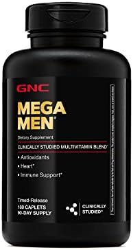 GNC Mega Men Multivitamin | Antioxidants, Heart Health, And Immune ...